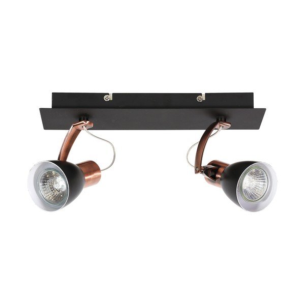 Lampada da soffitto con paralume in metallo nero-rame 8x30 cm Markus - Candellux Lighting