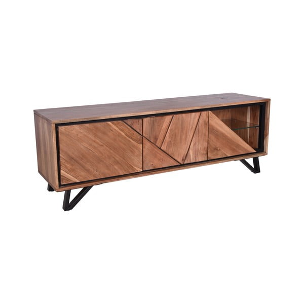 Mobile TV di colore naturale in acacia massiccia 150x51x40 cm Ambala – Interia Home & Living-image-2