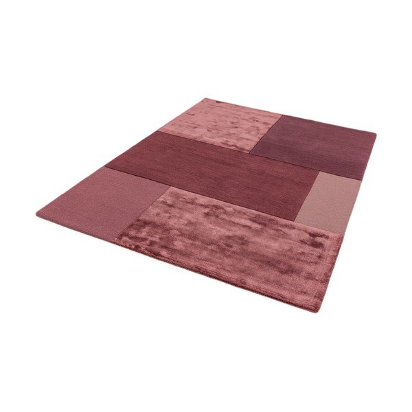 Tappeto rosa scuro Tate Tonal Textures, 120 x 170 cm - Asiatic Carpets-image-2
