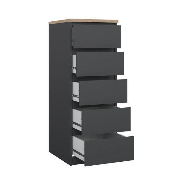 Credenza grigio scuro 40x111x50 cm Naia – Tvilum-image-3
