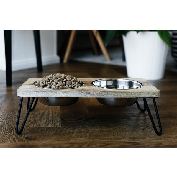 Set di ciotole con supporto in legno per cane Dog Fantasy – Plaček Pet Products-image-3