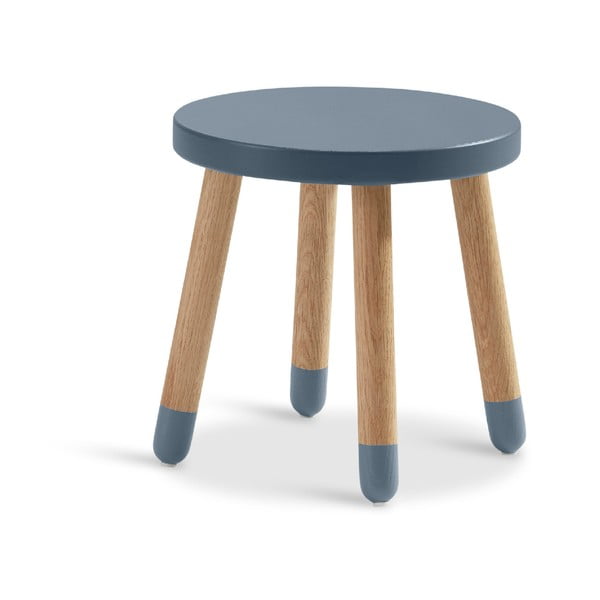 Sgabello blu per bambini , ø 30 cm Dots - Flexa