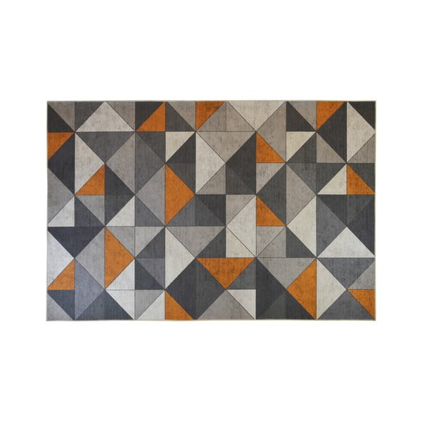 Tappeto grigio-arancio , 80 x 150 cm Shapes - Floorita-image-3