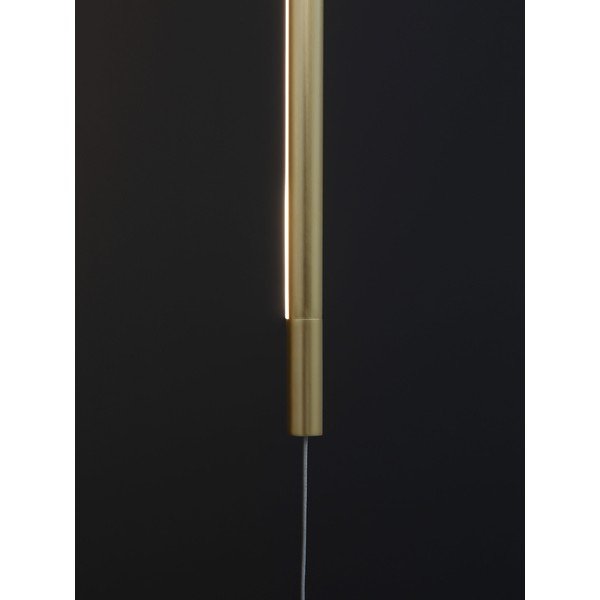 Lampada da terra LED color ottone in alluminio (altezza totale 300 cm) Elettra – Nova Luce-image-2