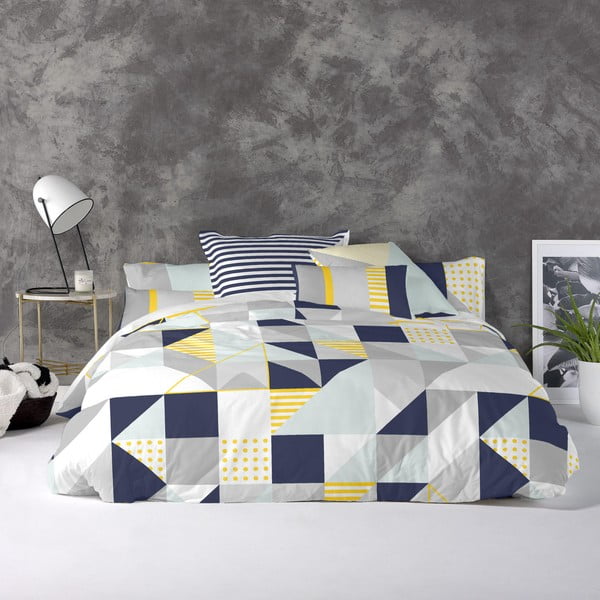 Copripiumino in cotone, 140 x 200 cm Geo Dot - Blanc-image-1