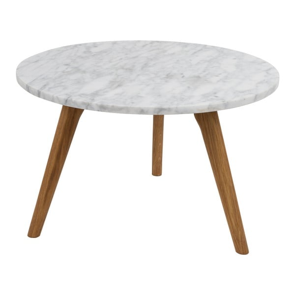 Tavolino con piano in pietra decorata , ⌀ 50 cm Stone - Zuiver-image-1