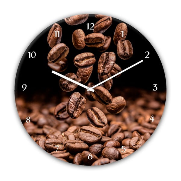 Orologio da parete in vetro , ⌀ 30 cm Coffee Seeds - Styler