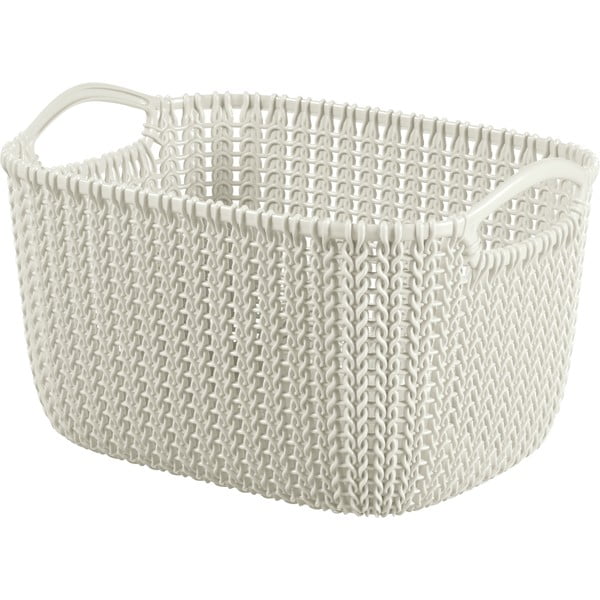 Cesto portaoggetti crema medio Knit - Curver