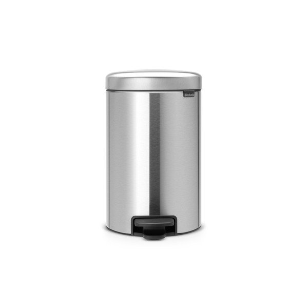 Cestino per la spazzatura color argento opaco in acciaio con pedale 12 l NewIcon – Brabantia