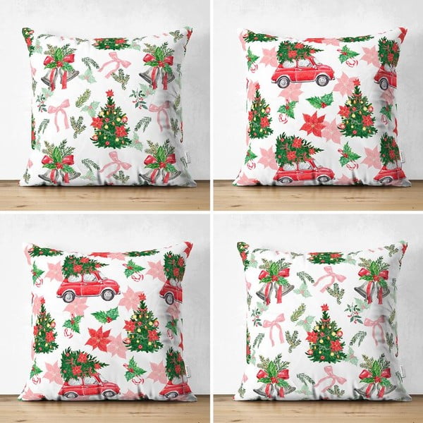 Set di 4 federe con motivo natalizio 43x43 cm - Mila Home-image-3
