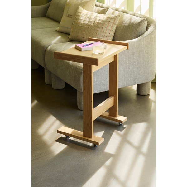Tavolino con effetto rovere 35x48 cm Less – Hübsch-image-1