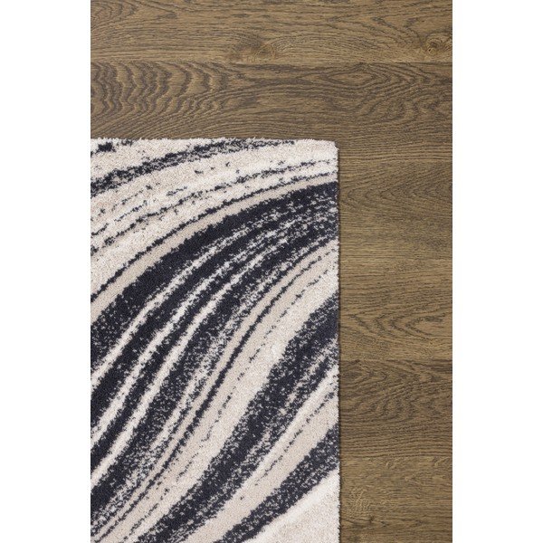 Tappeto in lana grigio crema 133x180 cm Zebre - Agnella-image-3