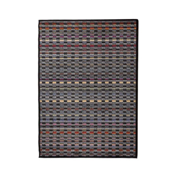 Šedý vysoce odolný koberec Floorita Optical Duro, 117 x 170 cm