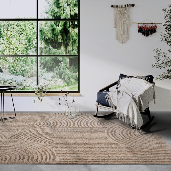 Tappeto beige 200x280 cm Chappe Beige - Elle Decoration-image-1
