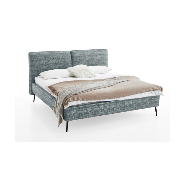 Letto matrimoniale imbottito blu rete non inclusa 160x200 cm Infinity – Meise Möbel-image-3