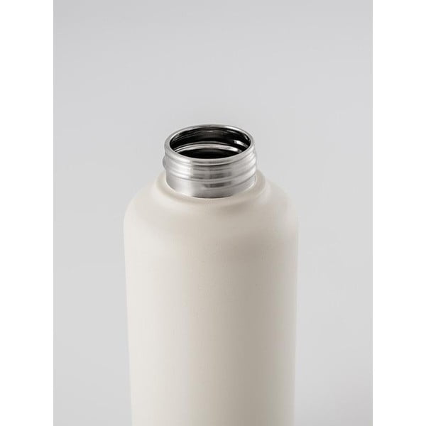 Bottiglia da viaggio in acciaio inox bianco da 1 l Timeless - Equa-image-1