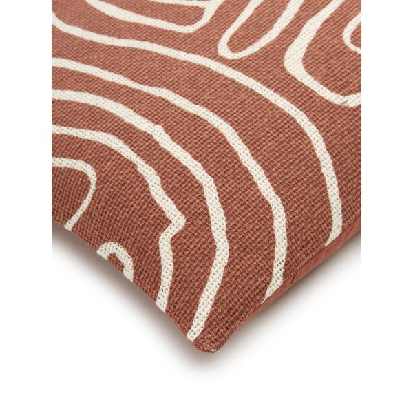Federa decorativa in cotone marrone, 45 x 45 cm Nomad - Westwing Collection-image-3