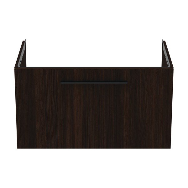 Mobile per lavabo marrone scuro in rovere naturale a sospensione 80x44 cm i.Life B - Ideal Standard-image-1