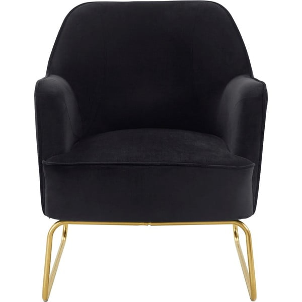 Poltrona in velluto nero Joshua - Støraa-image-1