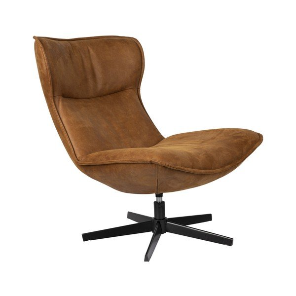 Poltrona marrone cognac girevole John – White Label
