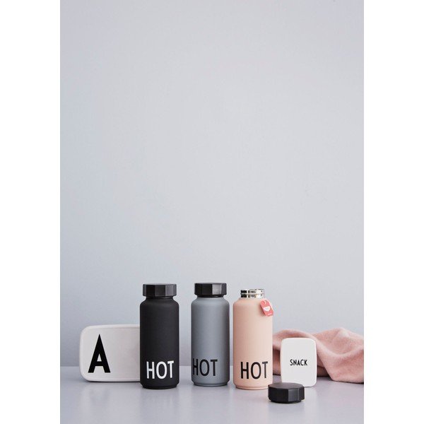 Bottiglia termica nera, 500 ml Hot - Design Letters-image-3