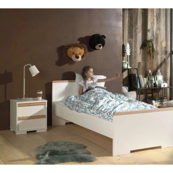 Comodino bianco per bambini London - Vipack-image-1