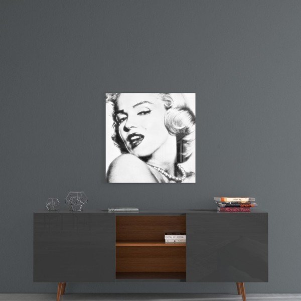 Pittura su vetro , 40 x 40 cm Marilyn Monroe - Insigne-image-1