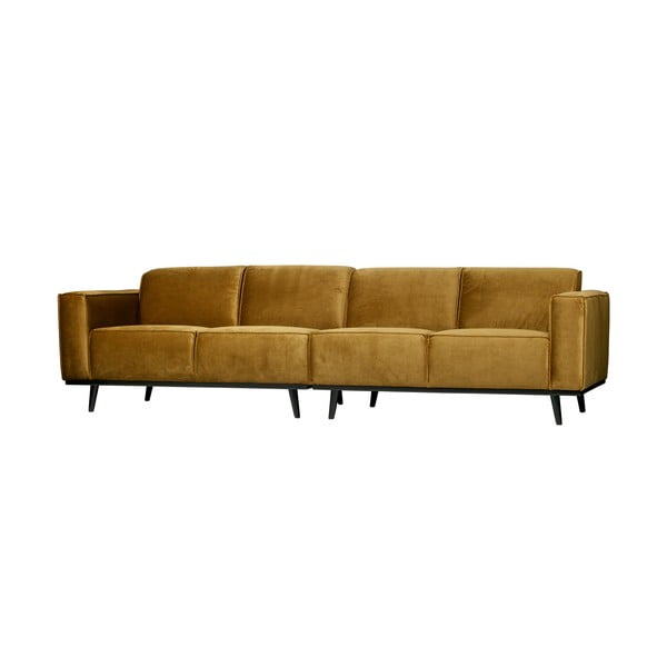 Divano giallo con rivestimento in velluto 280 cm Statement – WOOOD-image-1