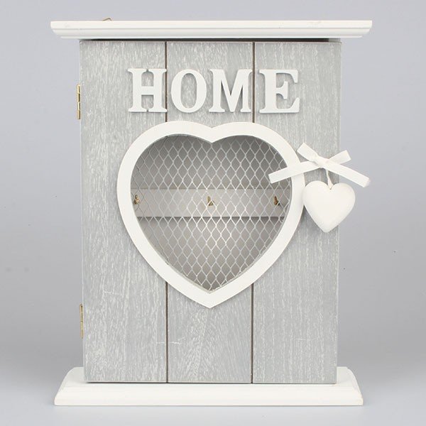 Věšák na klíče Home Love, šedý
