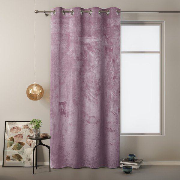 Tenda di velluto rosa Velluto, 140 x 245 cm - AmeliaHome