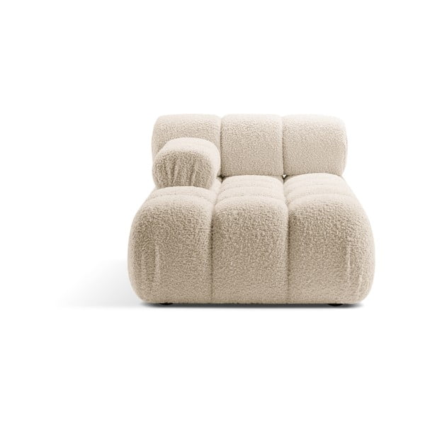 Modulo divano in bouclé beige (angolo sinistro) Bellis - Micadoni Home