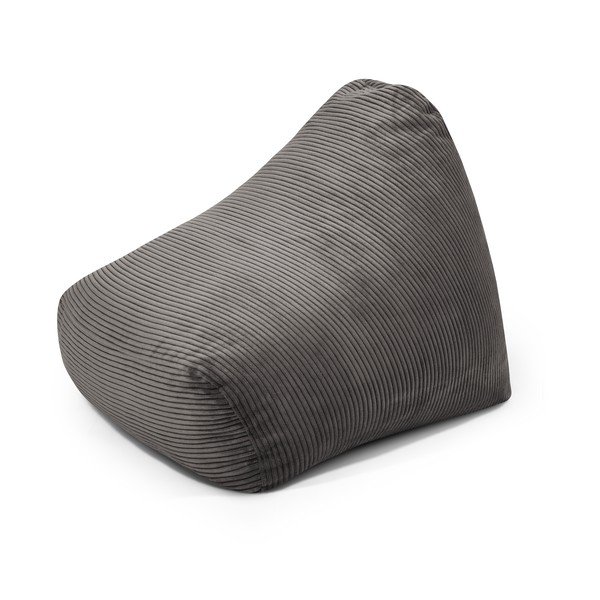 Pouf a sacco per bambini grigio scuro con rivestimento in velluto a coste Snug 80 – SLOWDOWN