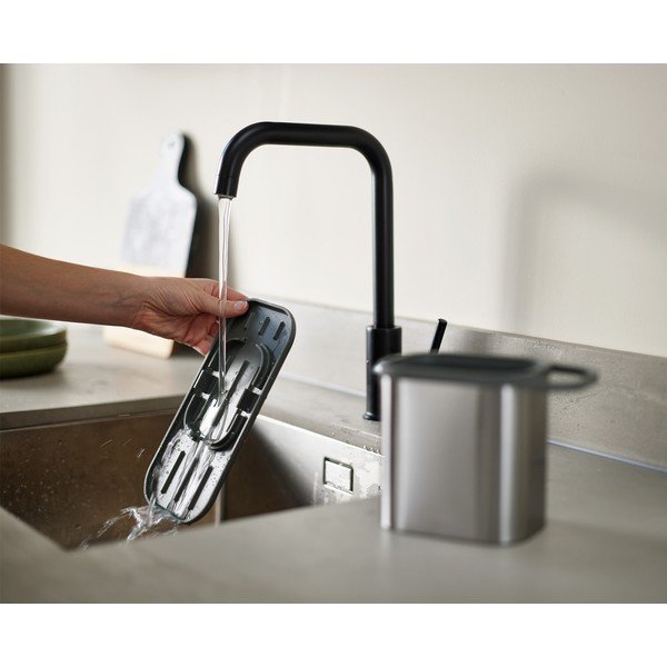 Supporto per detersivo color argento lucido in metallo Duo Steel – Joseph Joseph-image-3