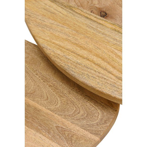 Tavolino da salotto di colore naturale in mango massiccio Mushroom – Ellos Home-image-4