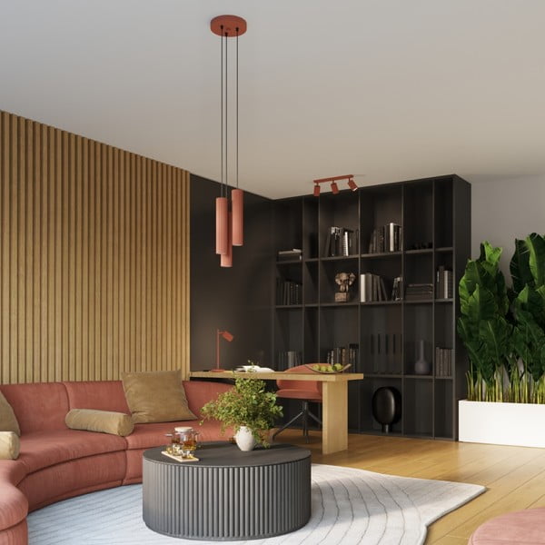 Lampadario color mattone ø 19,5 cm Gleam – Sollux-image-1