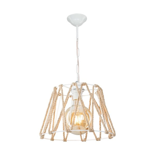 Lampada da soffitto in colore bianco-naturale 55x30 cm - Squid Lighting