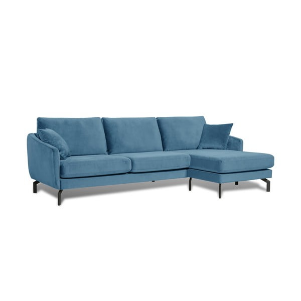 Divano angolare in velluto blu (angolo destro) Magic - Scandic-image-2