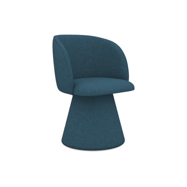 Sedia da pranzo blu in imbottito Maia – Makamii