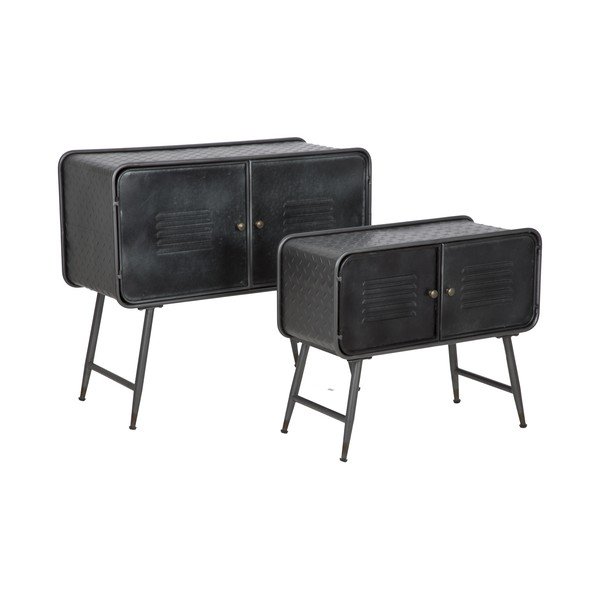Set di 2 armadietti in metallo nero Coppia scuola - Mauro Ferretti-image-4