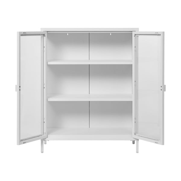 Vetrina in metallo bianco 80x101 cm Brisbane - House Nordic-image-3