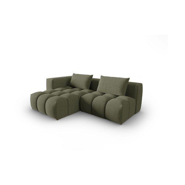 Divano angolare verde scuro (con penisola a sinistra/con chaise lounge) Verona – Cosmopolitan Design