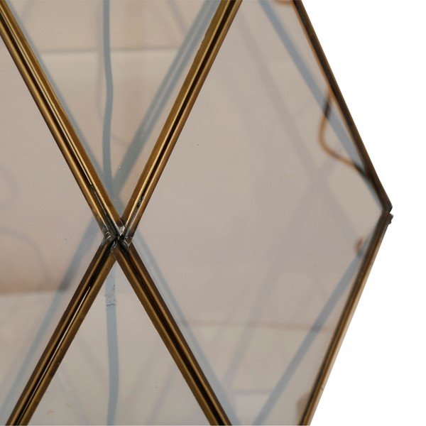 Gamba della lampada in marrone-oro 43 cm Eluminea - Côté Table-image-4
