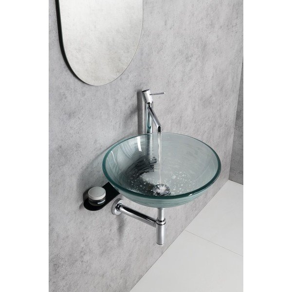 Supporto per lavabo nero in acciaio da parete 42x7 cm Tetris - Sapho-image-3