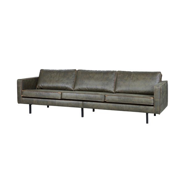 Divano verde scuro con rivestimento in finta pelle 277 cm Rodeo – WOOOD-image-2