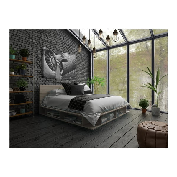 Quadro su tela Silver Uno Plane, 85 x 113 cm - Styler-image-1