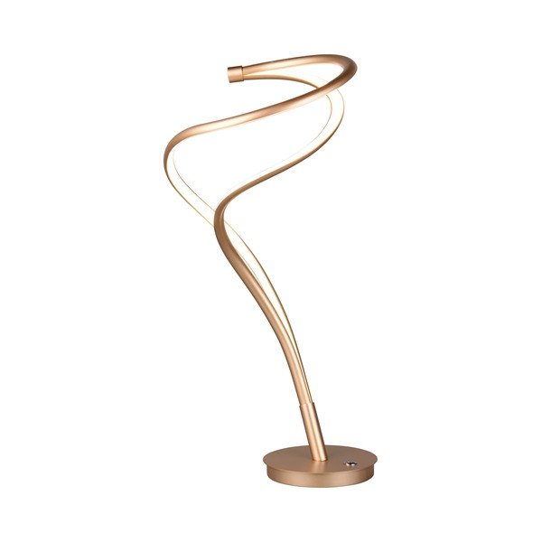 Lampada da tavolo a LED con paralume in metallo color oro (altezza 56 cm) Nala - Trio Select-image-2