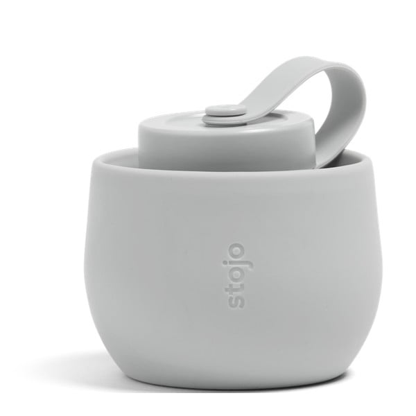 Bottiglia pieghevole grigia Bottiglia Cashmere, 590 ml Tribeca - Stojo-image-1