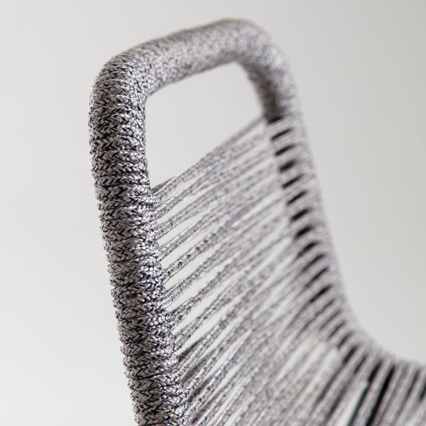 Sgabello da bar grigio con struttura in acciaio, altezza 62 cm Glenville - Kave Home-image-4