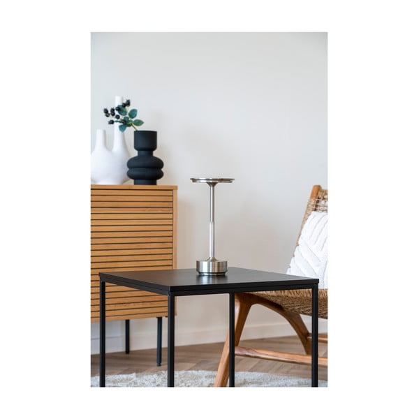 Lampada da tavolo LED argentata (altezza totale 28,5 cm) Lyneham – House Nordic-image-1