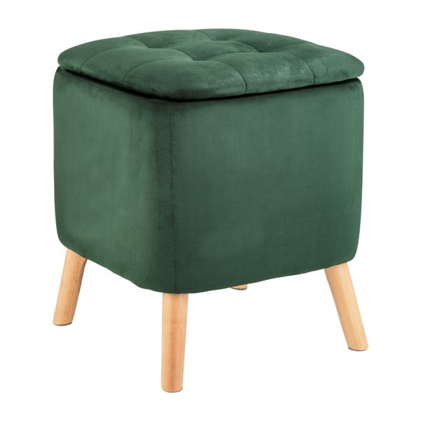 Sgabello in velluto verde - Wenko-image-2